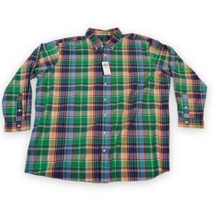 Polo Ralph Lauren Mens 3XB Madras Multicolor Long Sleeve Button Down Plaid Shirt